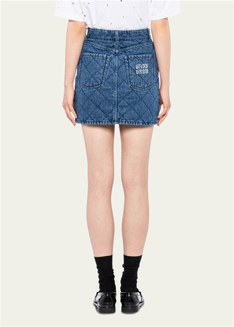 miu miu denim skirt